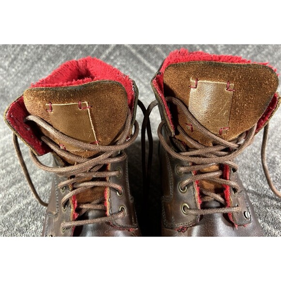 Bed Stu Men\'s Brown Leather Lace Up Ankle Lined Boots Casual Sintra Size 12.5 main image 10